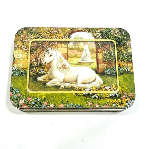 2004 Amy Brown Unicorn Fairies Dragon Stationary Card Envelope Set in Tin combo - Picture 5 of 16